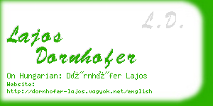 lajos dornhofer business card